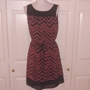 Enfocus Studio Black and Pink Sleeveless Dress